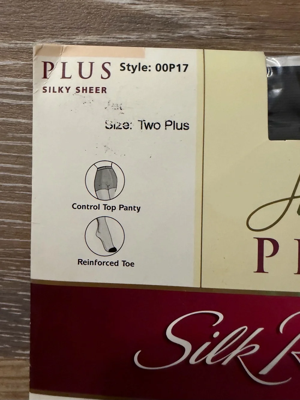 Hanes Plus Silk Reflections Silky Sheer Pantyhose Size 2 Plus Jet New Sealed